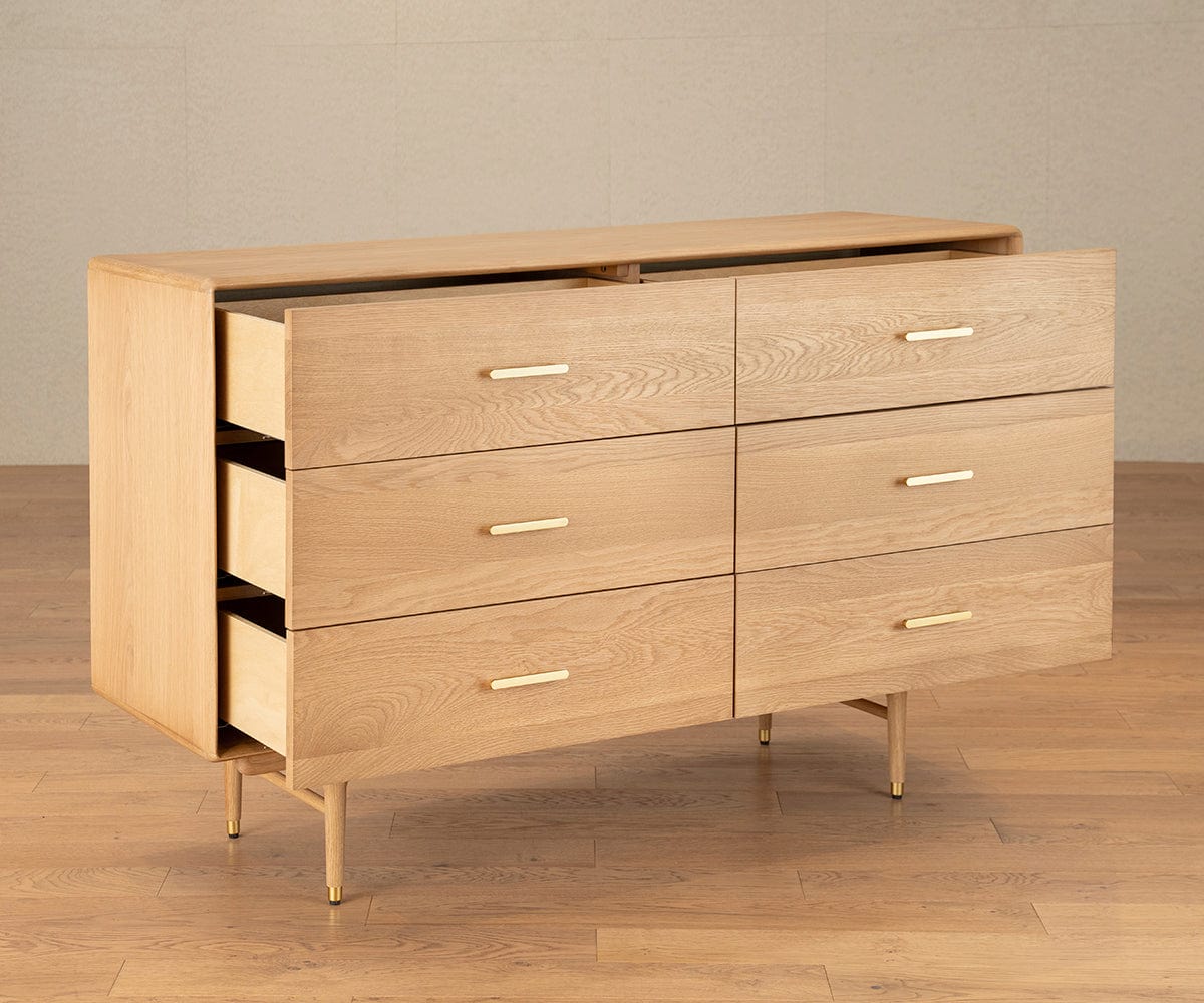 Hendrick Double Dresser II - White Oak