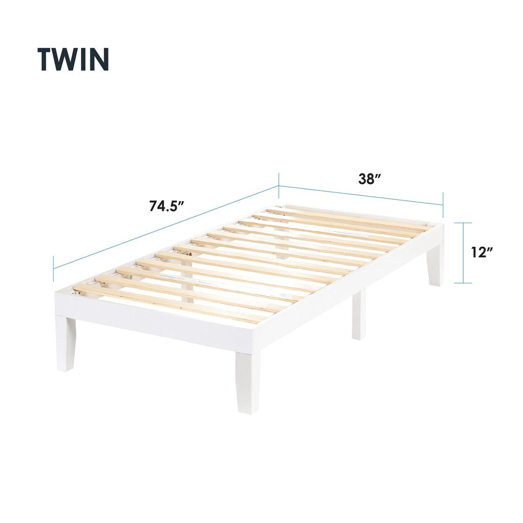 12 Classic Solid Wood Platform Bed Frame