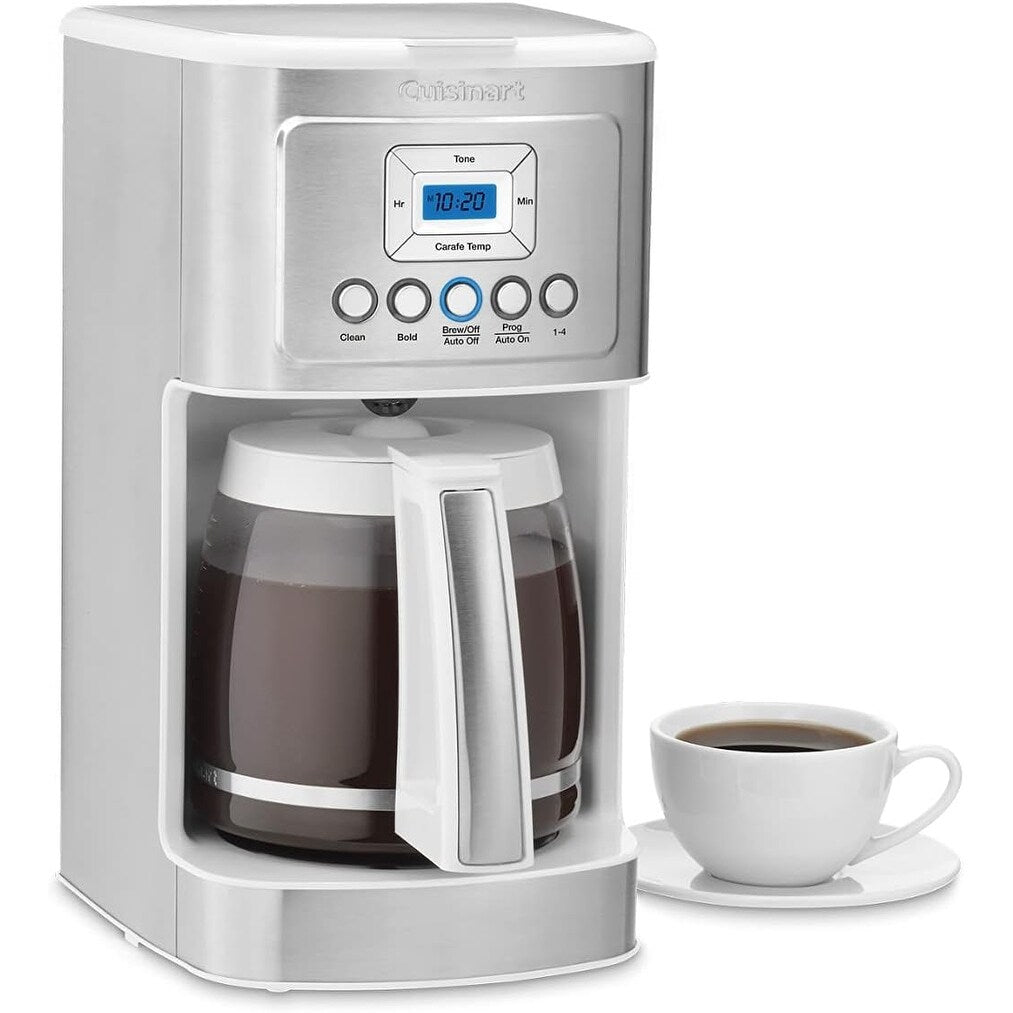 14-Cup Perfectemp Coffee Maker with Glass Carafe, Programmable, Brew Strength Control, 1-4 Cup Setting, White