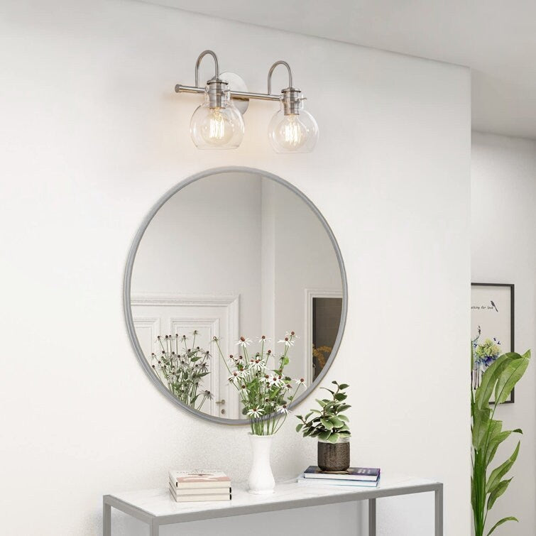 2/3 Light Bathroom Vanity Light Wall Sconce with Glass Shade