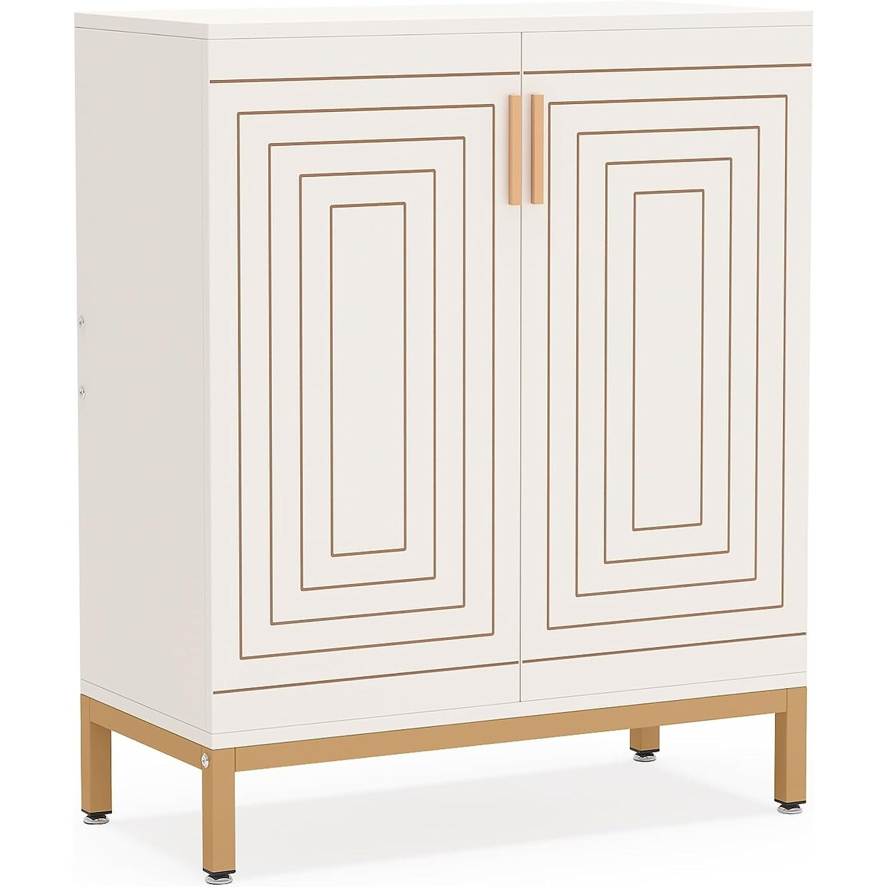 20 Pairs Modern Shoe Storage Cabinet with Doors, 6-Tier Freestanding Entryway Shoe Organizer Rack