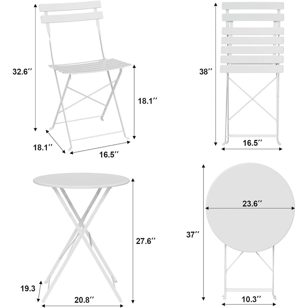 3 Pieces Patio Bistro Sets