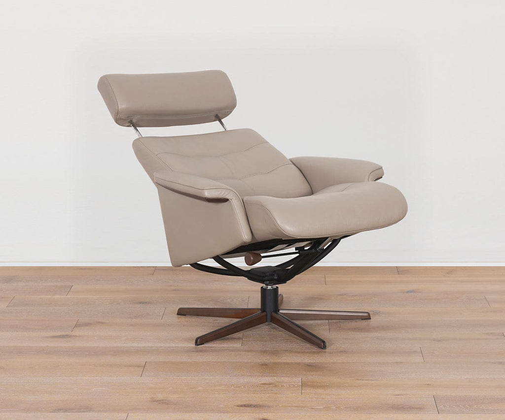 Steffen Leather Recliner & Ottoman