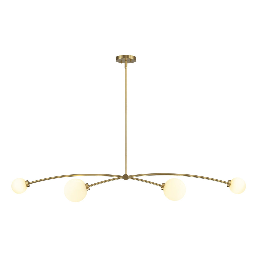 4-Light Modern Gold Simple Linear Sputnik Pendant Island Light/ Dining Room Light - 51.18 in. W x 11.02 in. D x 5.91 in. H
