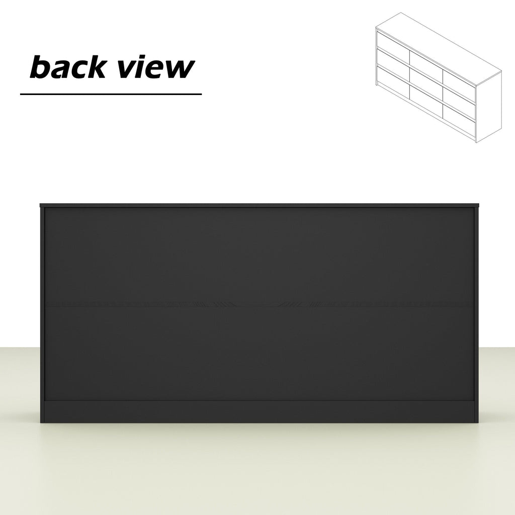 63W 9 Drawer Dresser Accent Dresser for Living Room Bedroom Chest