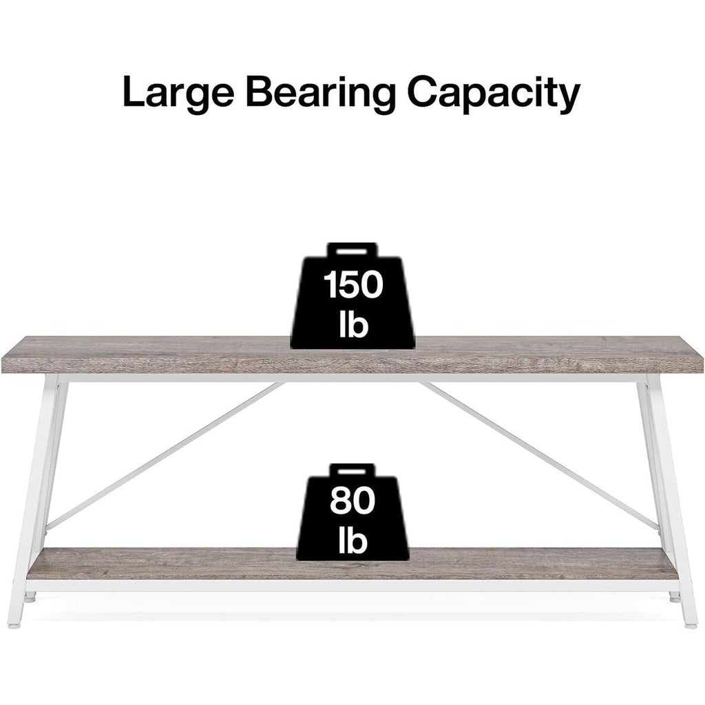 70.9 Inch Extra Long Sofa Table, Industrial Entry Console Table