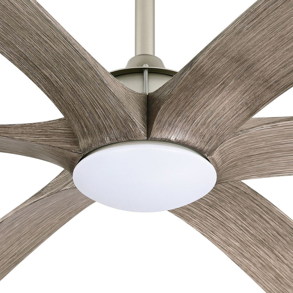 72-inch Driftwood 6-Blade Large DC Ceiling Fan with Light and Remote