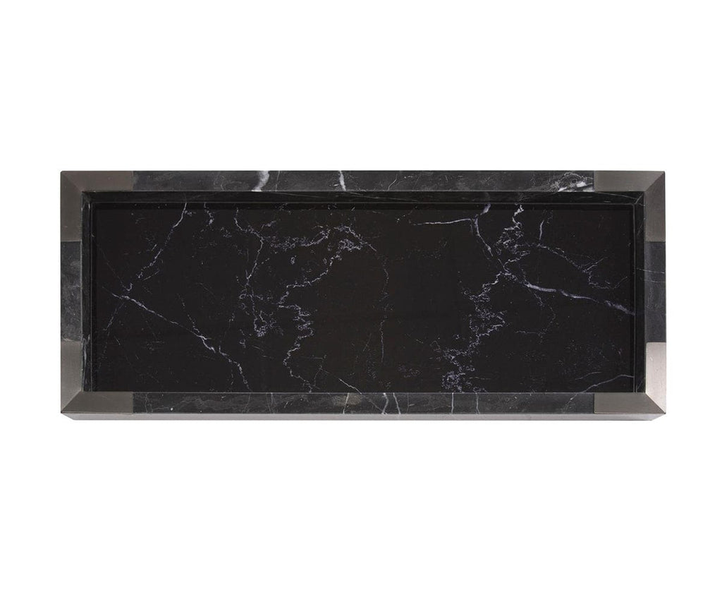 Black Mirrored Marble Tray