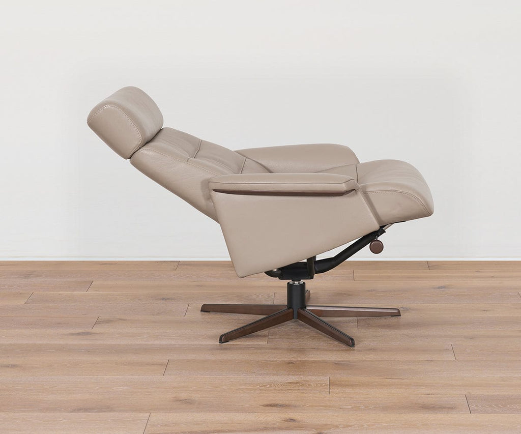 Steffen Leather Recliner & Ottoman