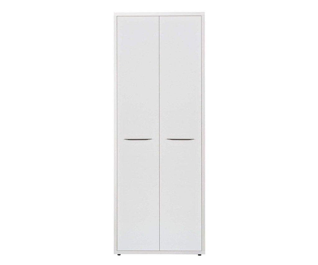 Gammel High Bookcase with Doors - White