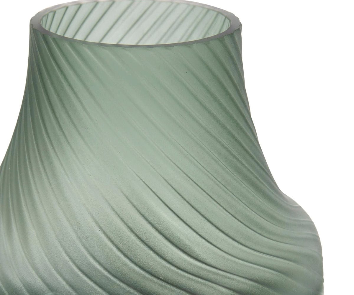 Teal Swirl Vase