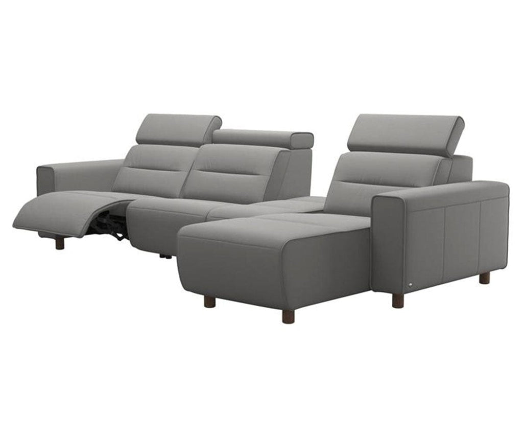 Stressless® Emily Leather Power Reclining Sectional - Small