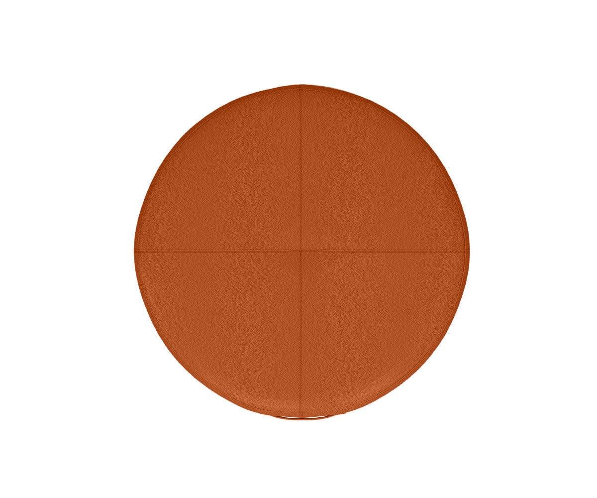 Ellis Leather Round Ottoman