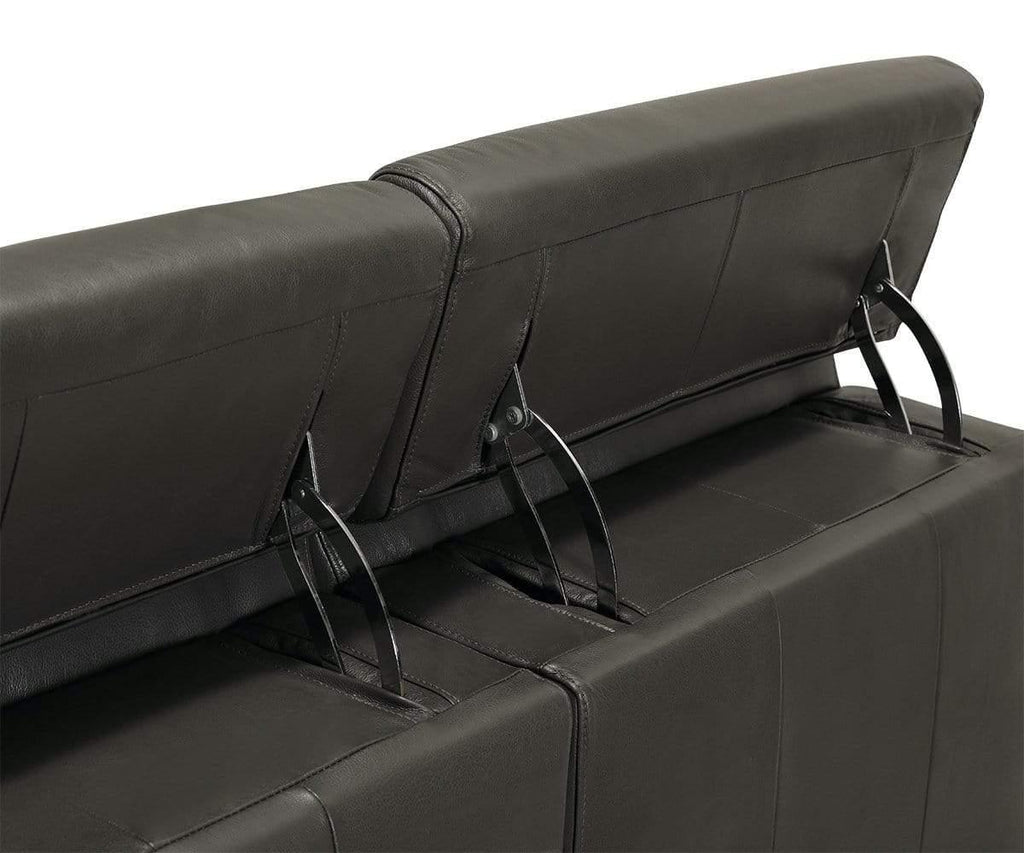 Vetali Leather Power Reclining Left Sectional