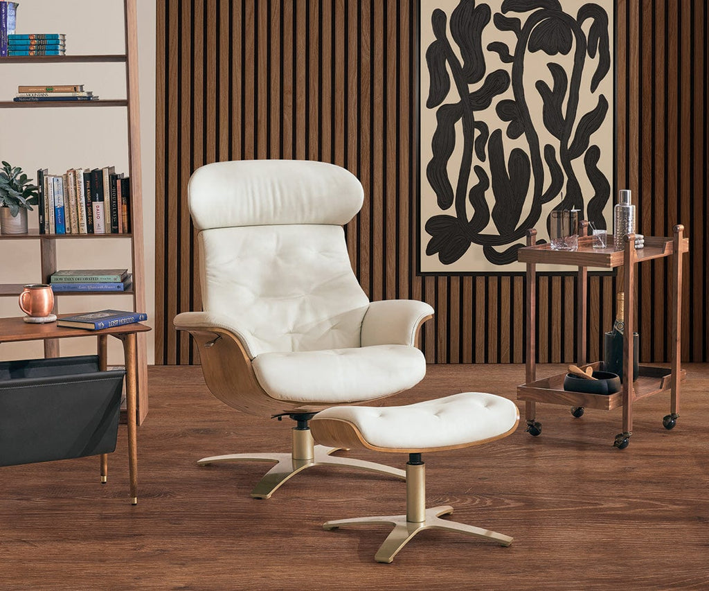 Anselmo Leather Recliner & Ottoman