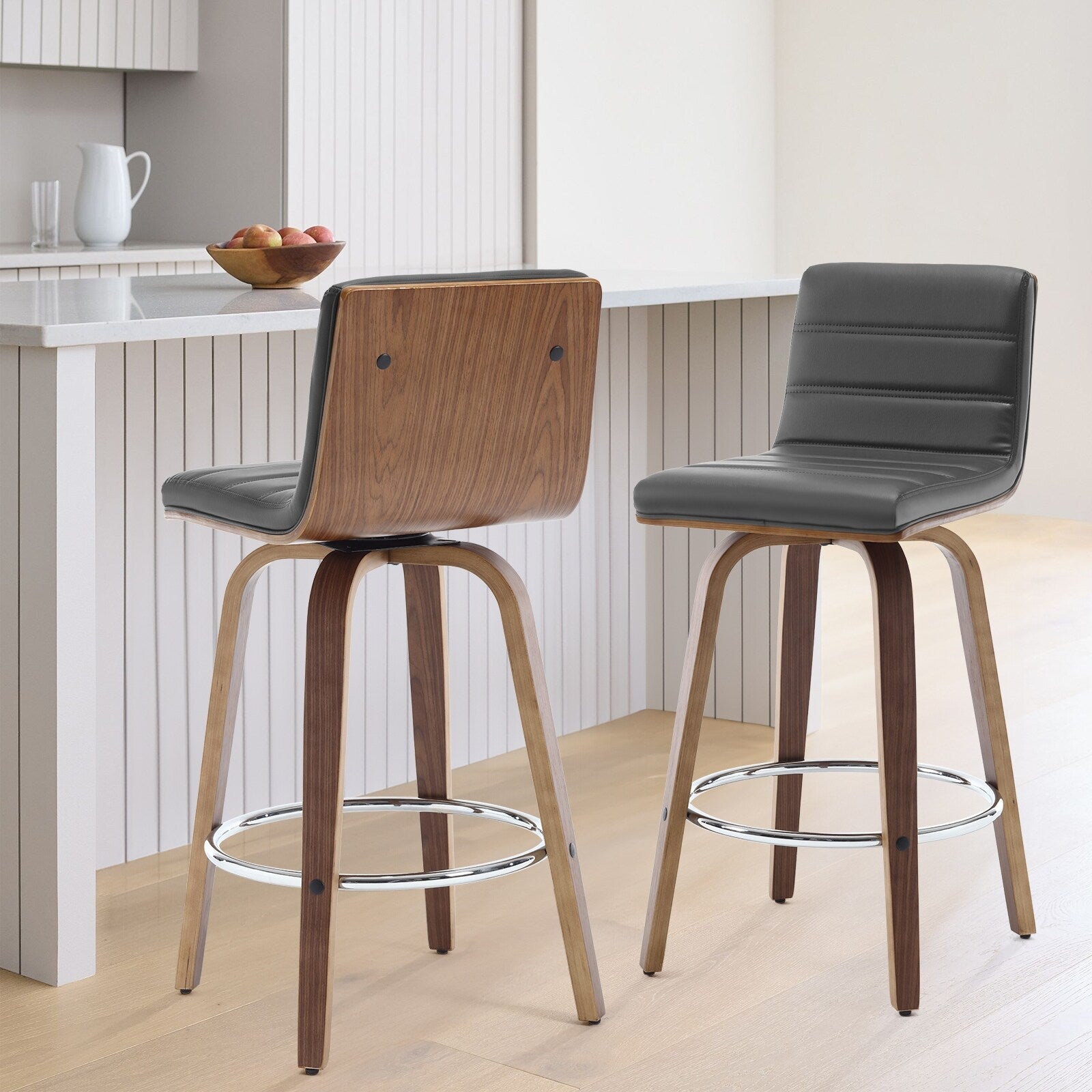 26/29 Faux Leather Swivel Bar/Counter Stools, Set of 2/3