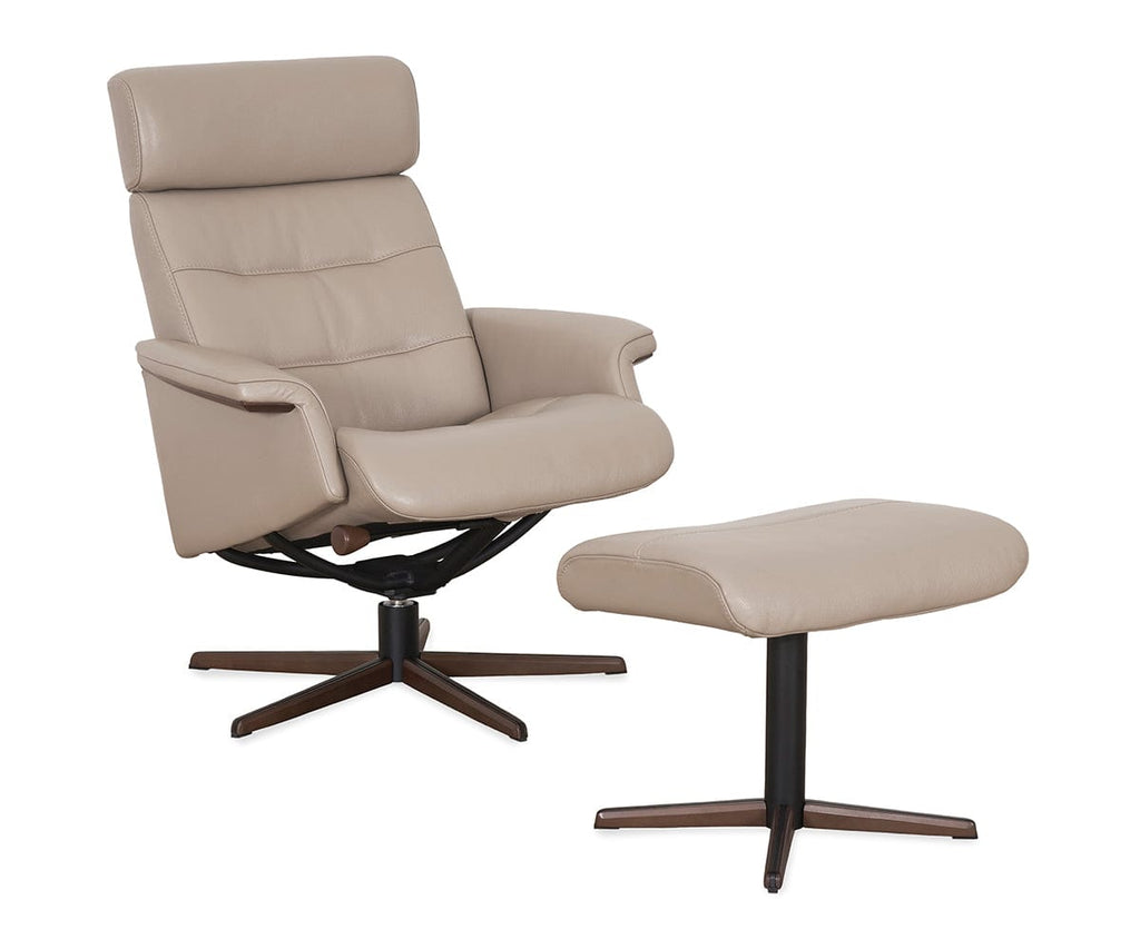 Steffen Leather Recliner & Ottoman