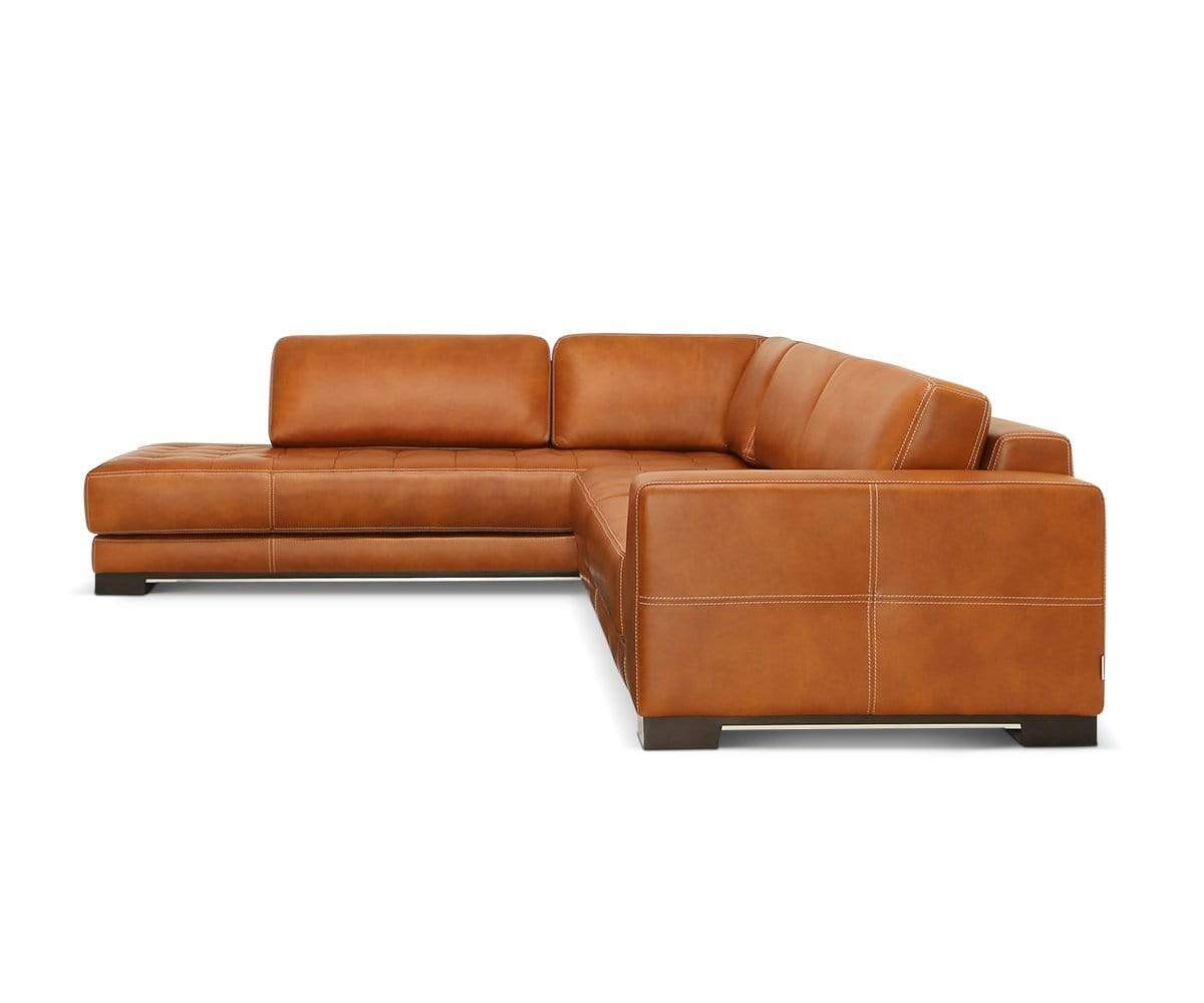 Andreas Leather Left Sectional