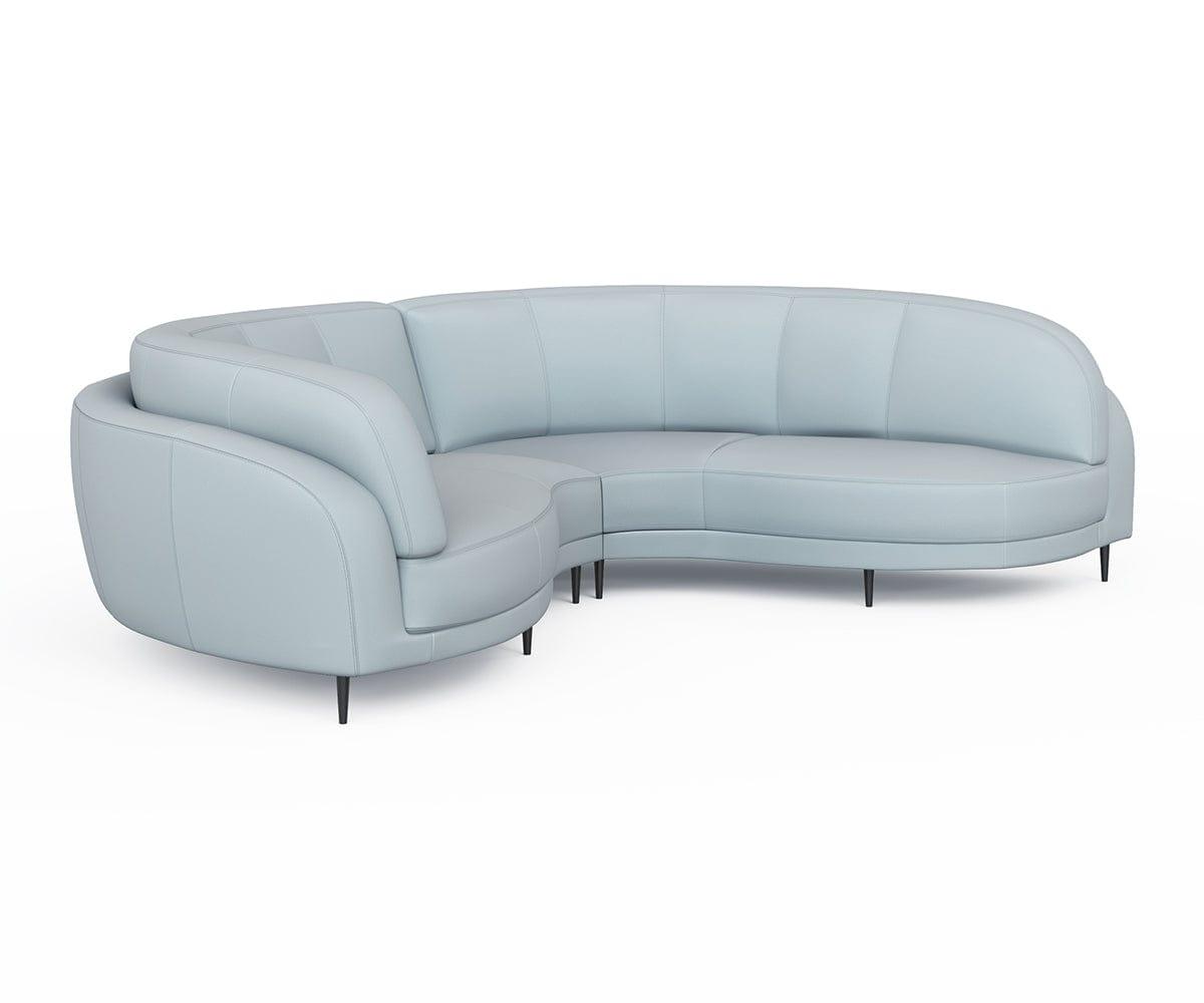 Giovanna Curved Leather Sectional