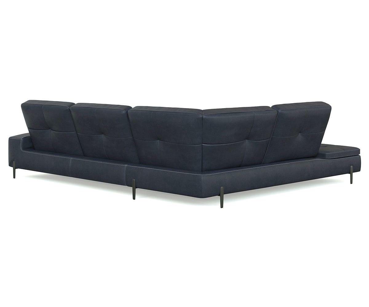 Santina Leather Left Sectional