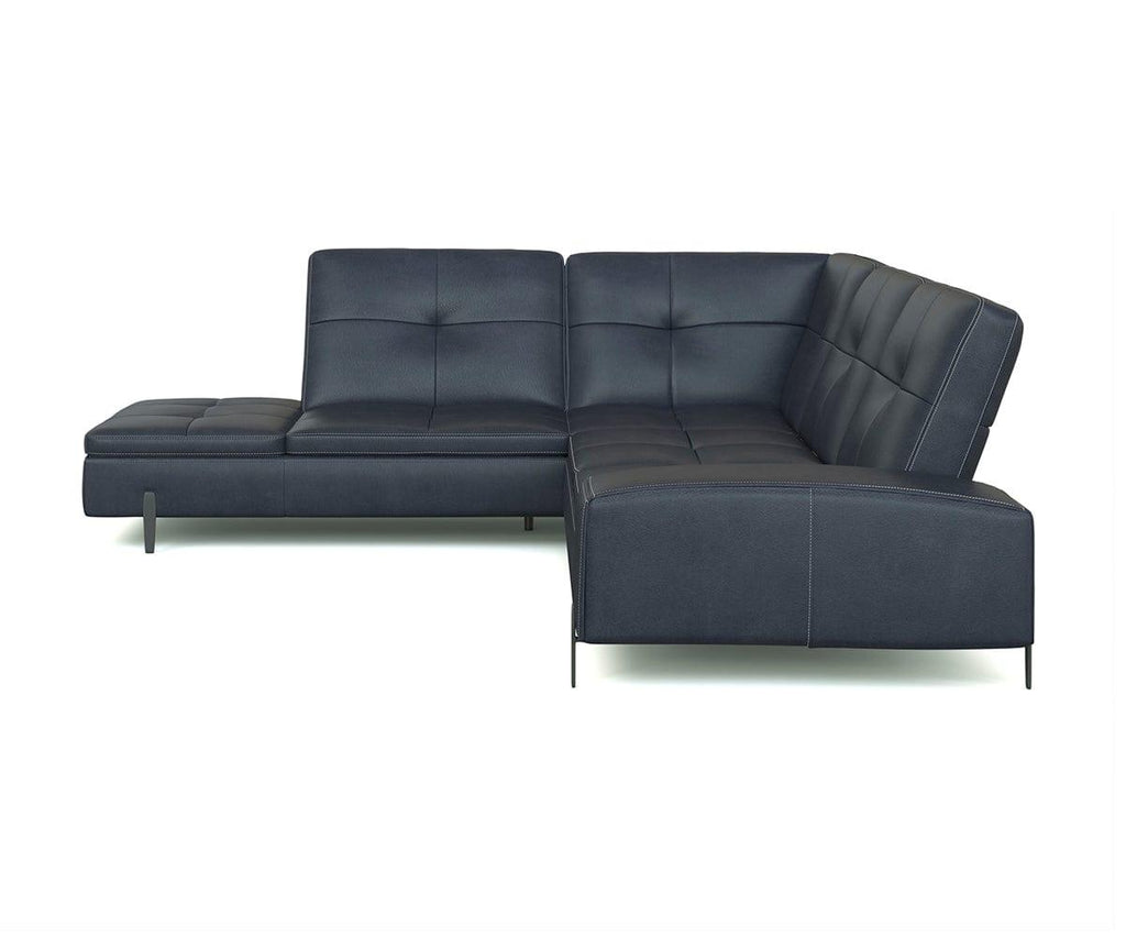 Santina Leather Left Sectional
