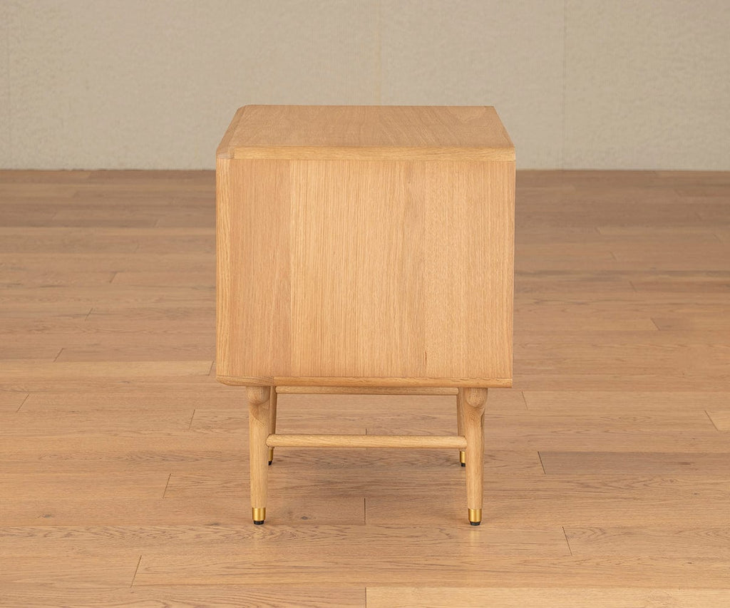 Hendrick Tambour Nightstand II - White Oak
