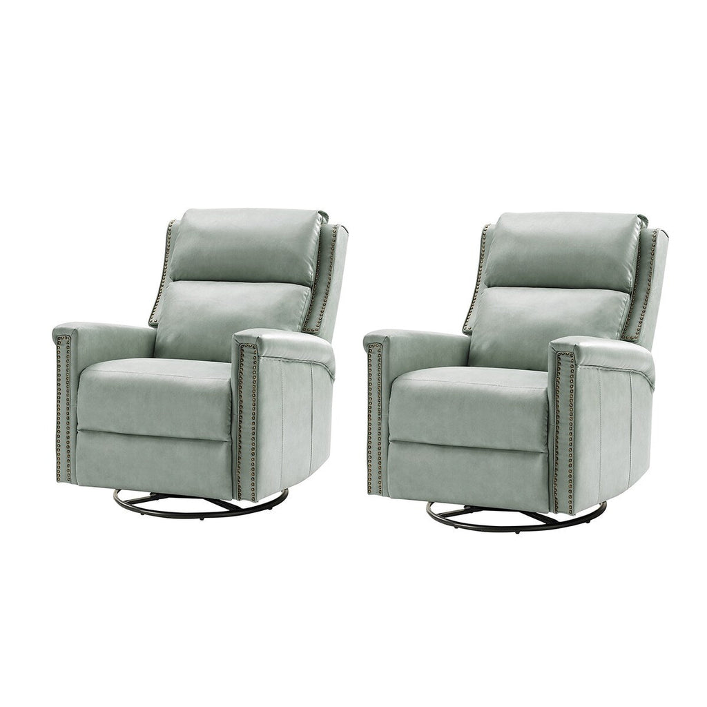 Tobias Traditional Swivel And Rocker Power Recliner Set of 2 by HULALA HOME