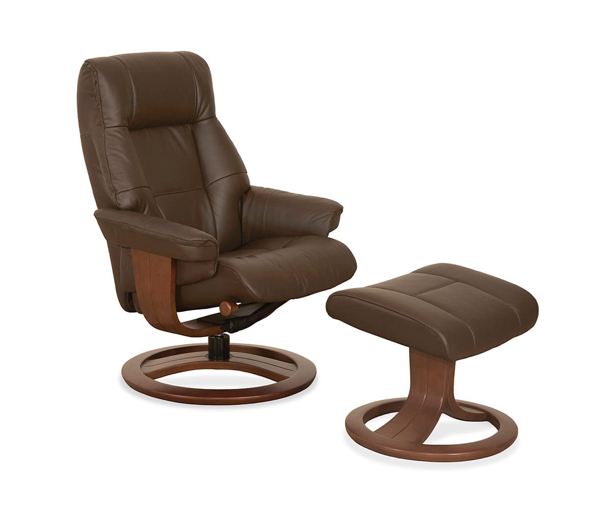 Aksel Leather Recliner & Ottoman