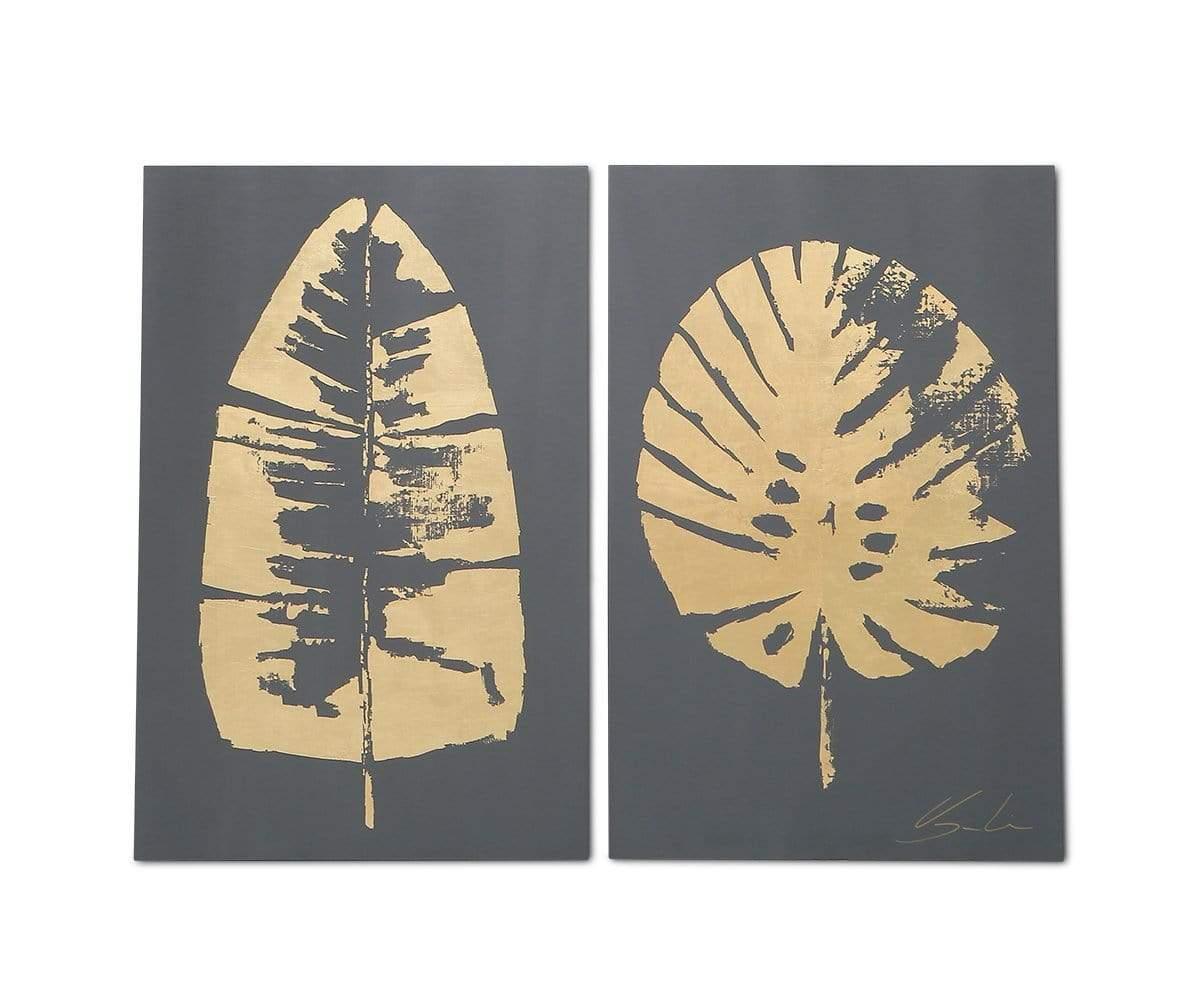 Gold Foliage Graphic Wall Art
