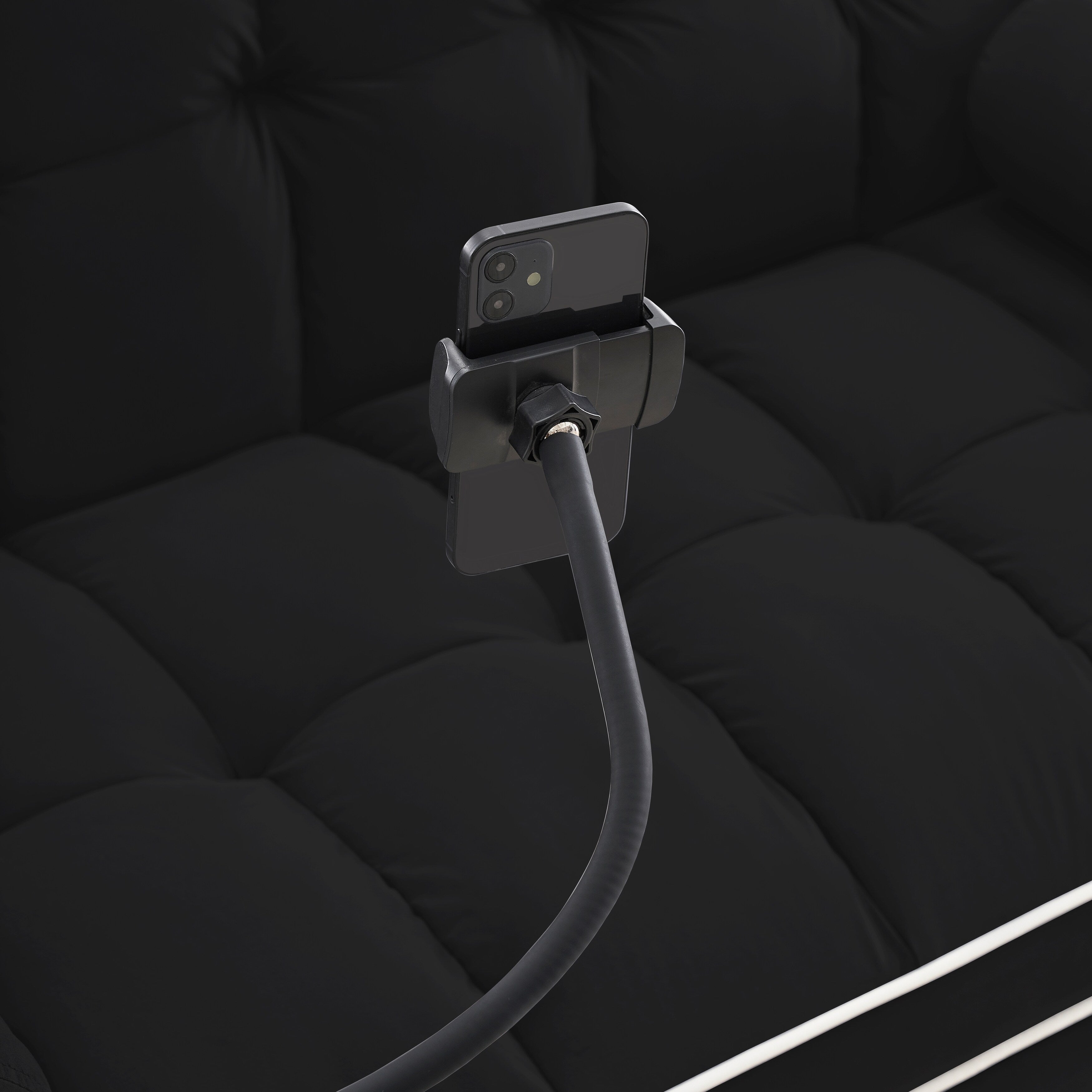 Velvet Convertible 55'' 2-Seater Sleeper Sofa with Pull-Out Bed, Adjustable Recline, Side Pockets, and Phone Holder