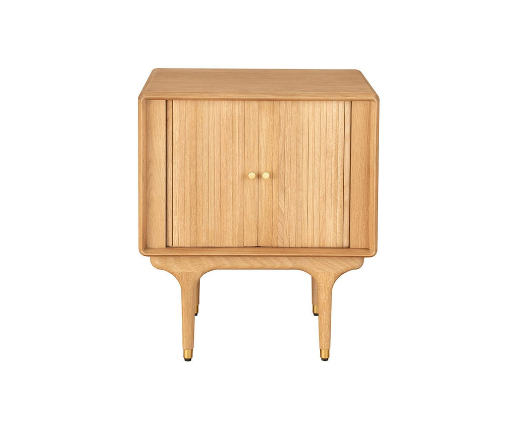 Hendrick Tambour Nightstand II - White Oak