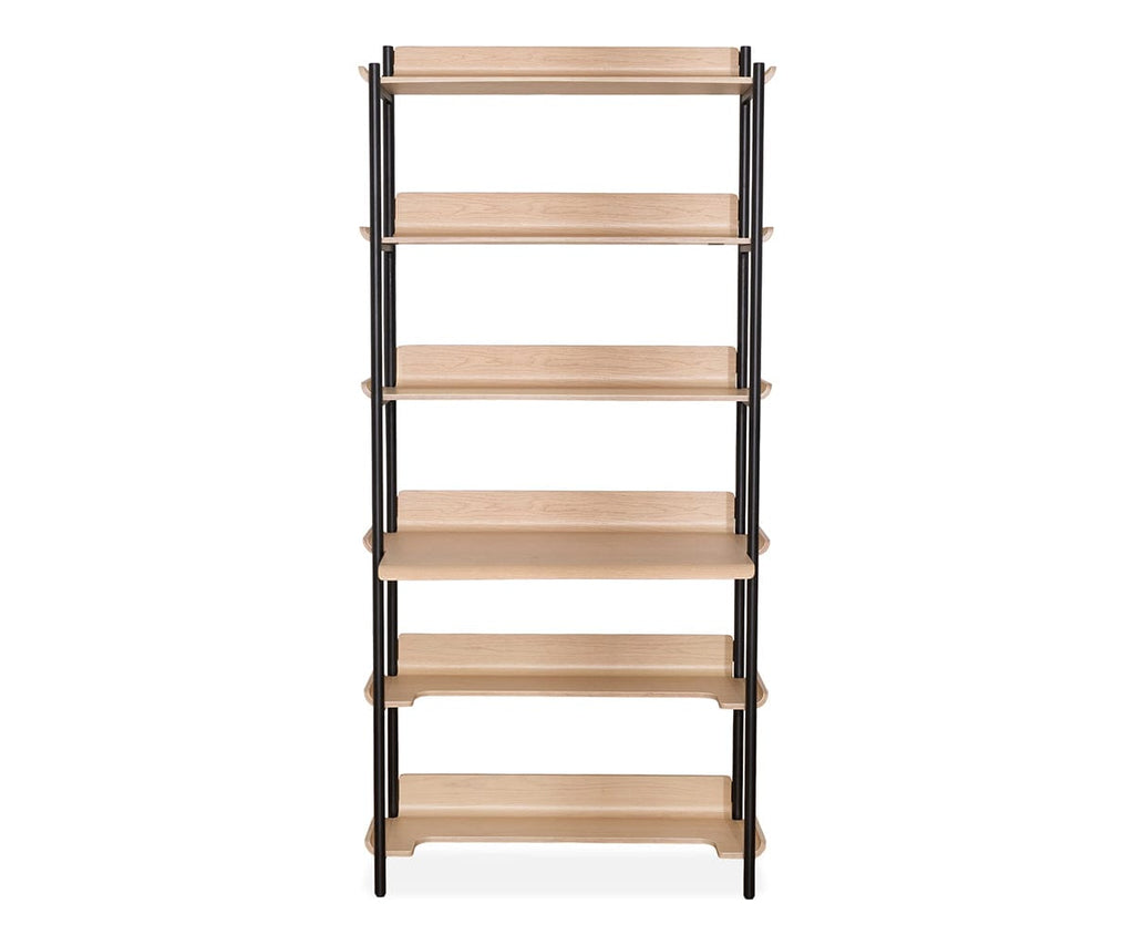 Freya 6 Shelves with desk - Oak