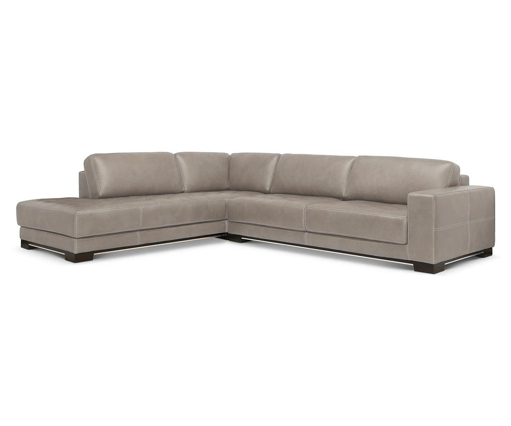 Andreas Leather Left Sectional