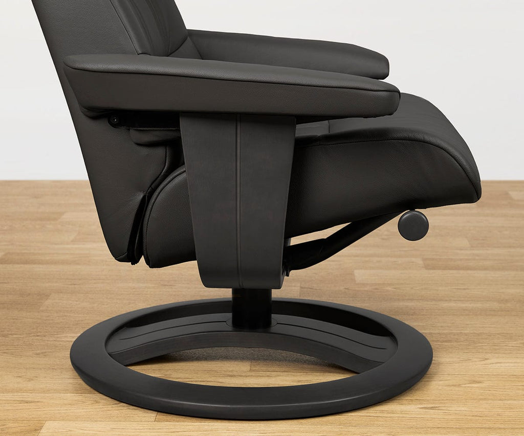 Hans Leather Recliner & Ottoman