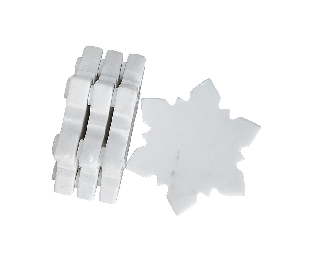 White Marble Snowflake Coaster