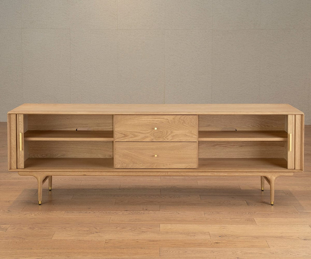 Hendrick 79 Media Stand II  - White Oak