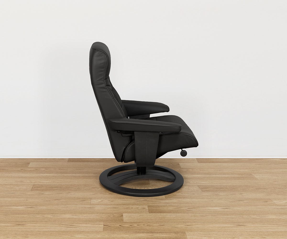 Hans Leather Recliner & Ottoman