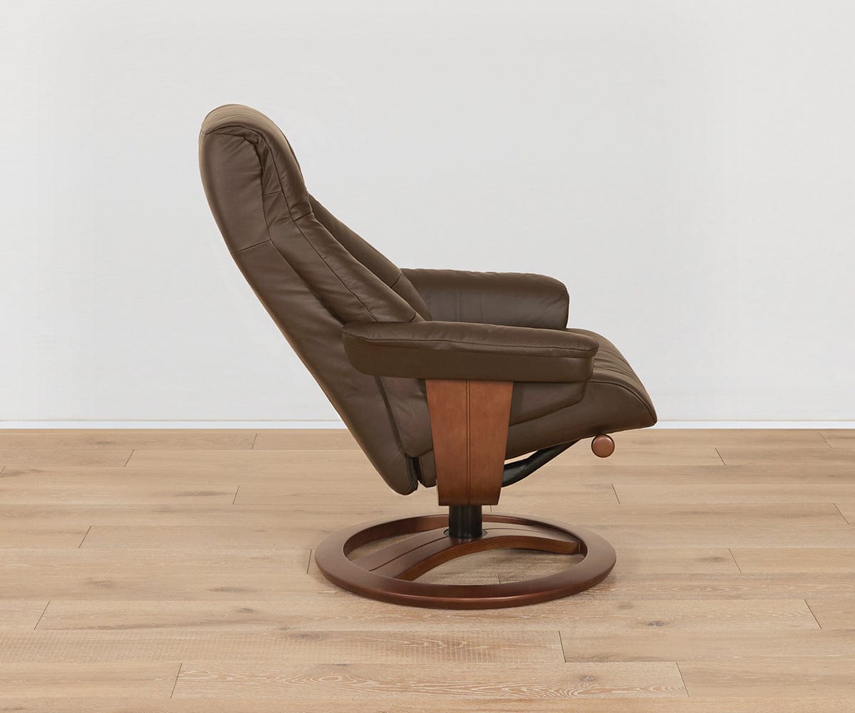 Aksel Leather Recliner & Ottoman