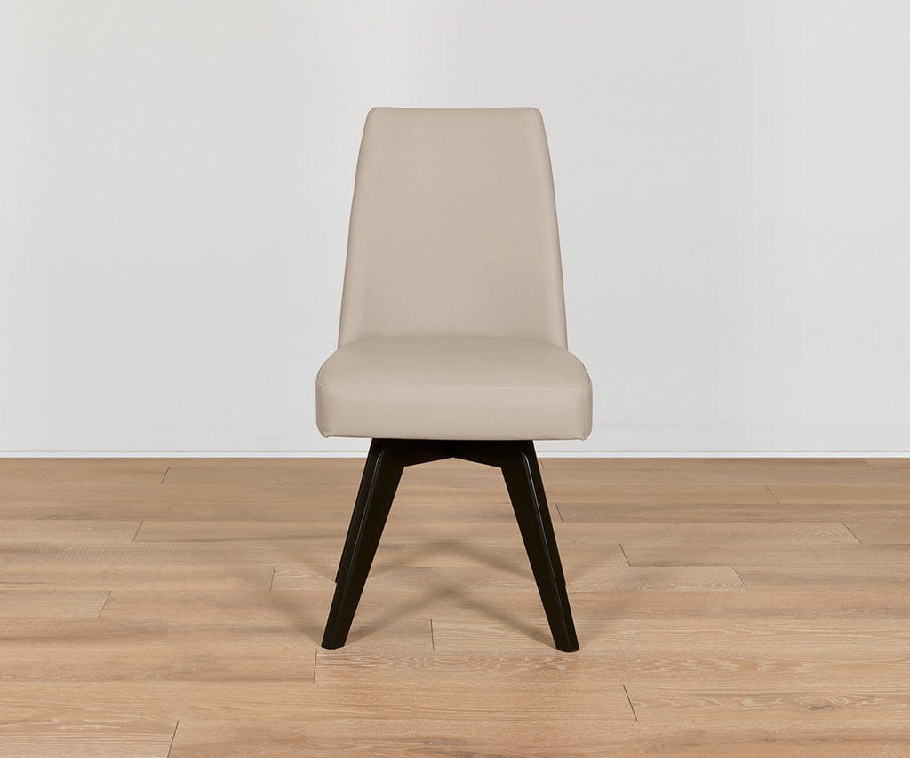 Raynor Leather Swivel Dining Chair