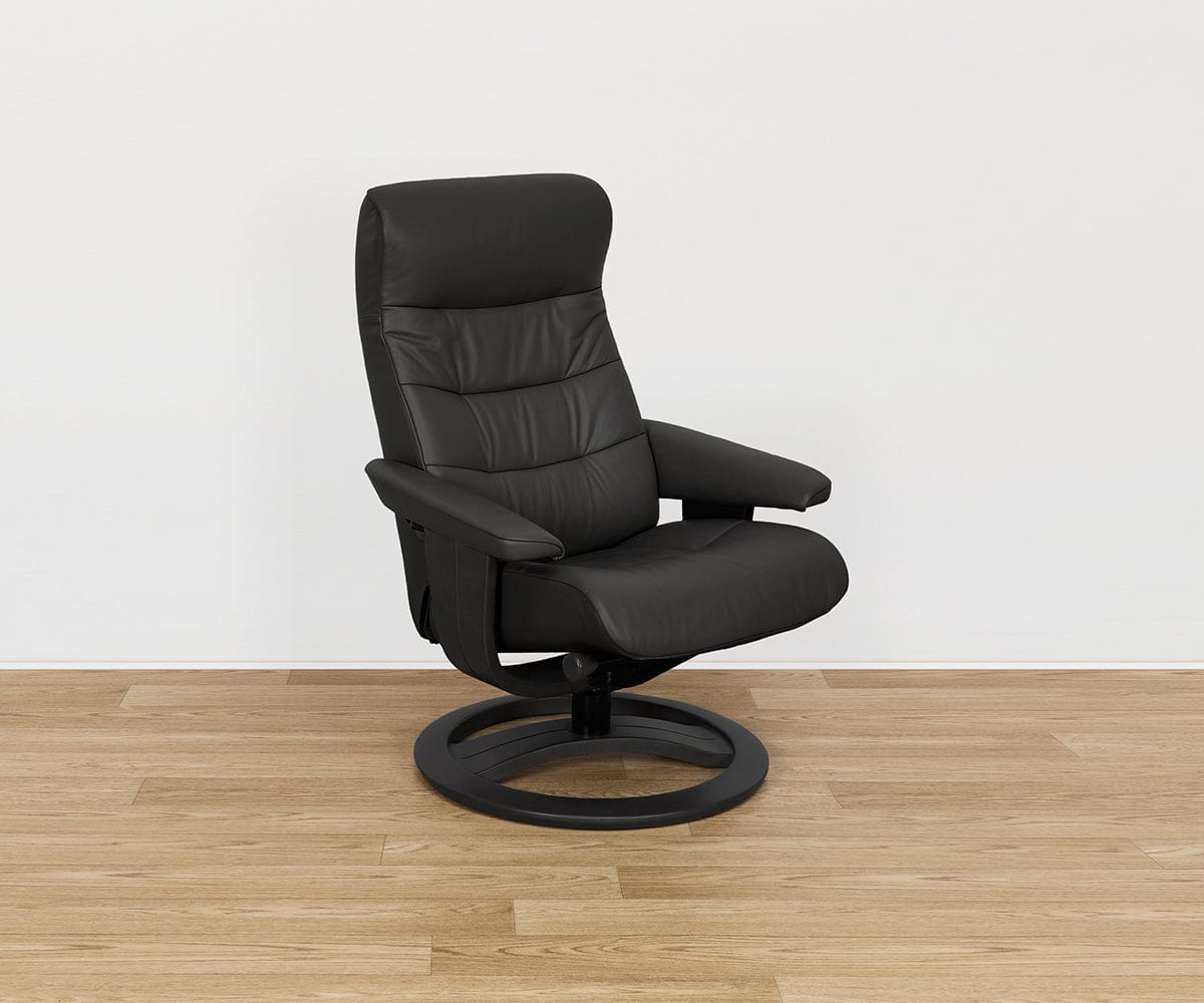 Hans Leather Recliner & Ottoman