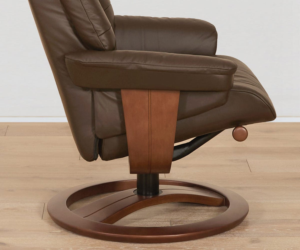 Aksel Leather Recliner & Ottoman