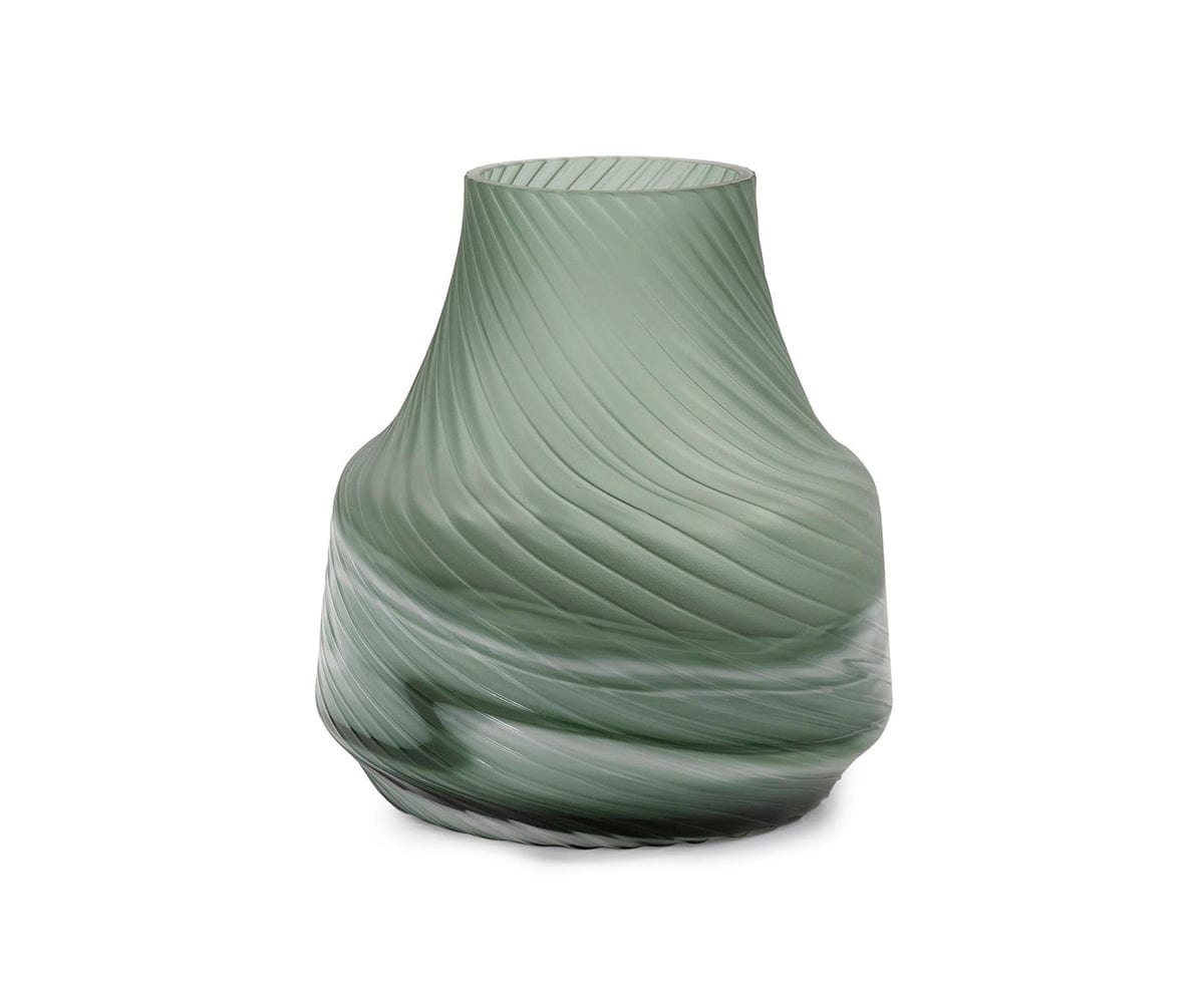 Teal Swirl Vase