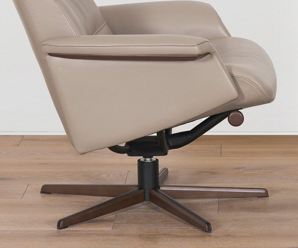 Steffen Leather Recliner & Ottoman